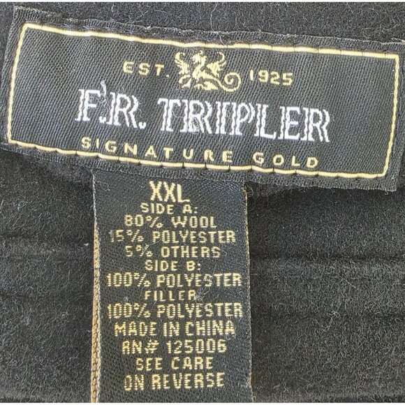 F.R. Tripler Y2K Wool Blnd Full Zip Jacket Men Sz 2XL Black Minimalist Coat - Picture 6 of 12